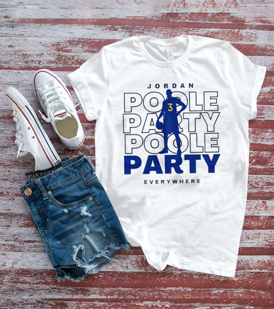 Jordan Poole Party Everywhere Number 3 T-Shirt