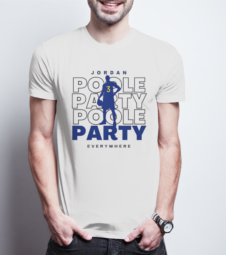 Jordan Poole Party Everywhere Number 3 T-Shirt
