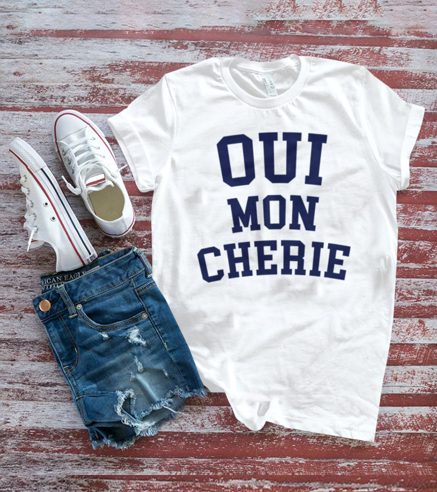 Oui Mon Cherie Retro Varsity T-Shirt
