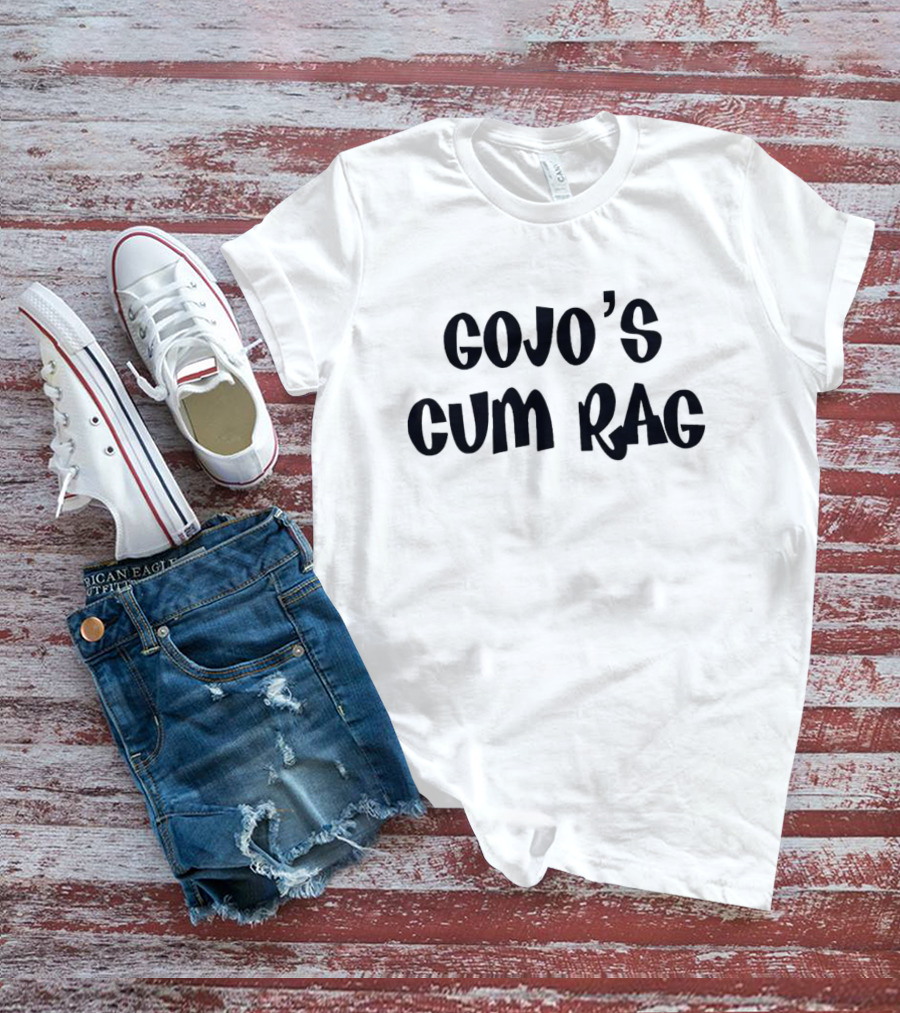 Gojo's Cum Rag Typography Text Reference T-Shirt