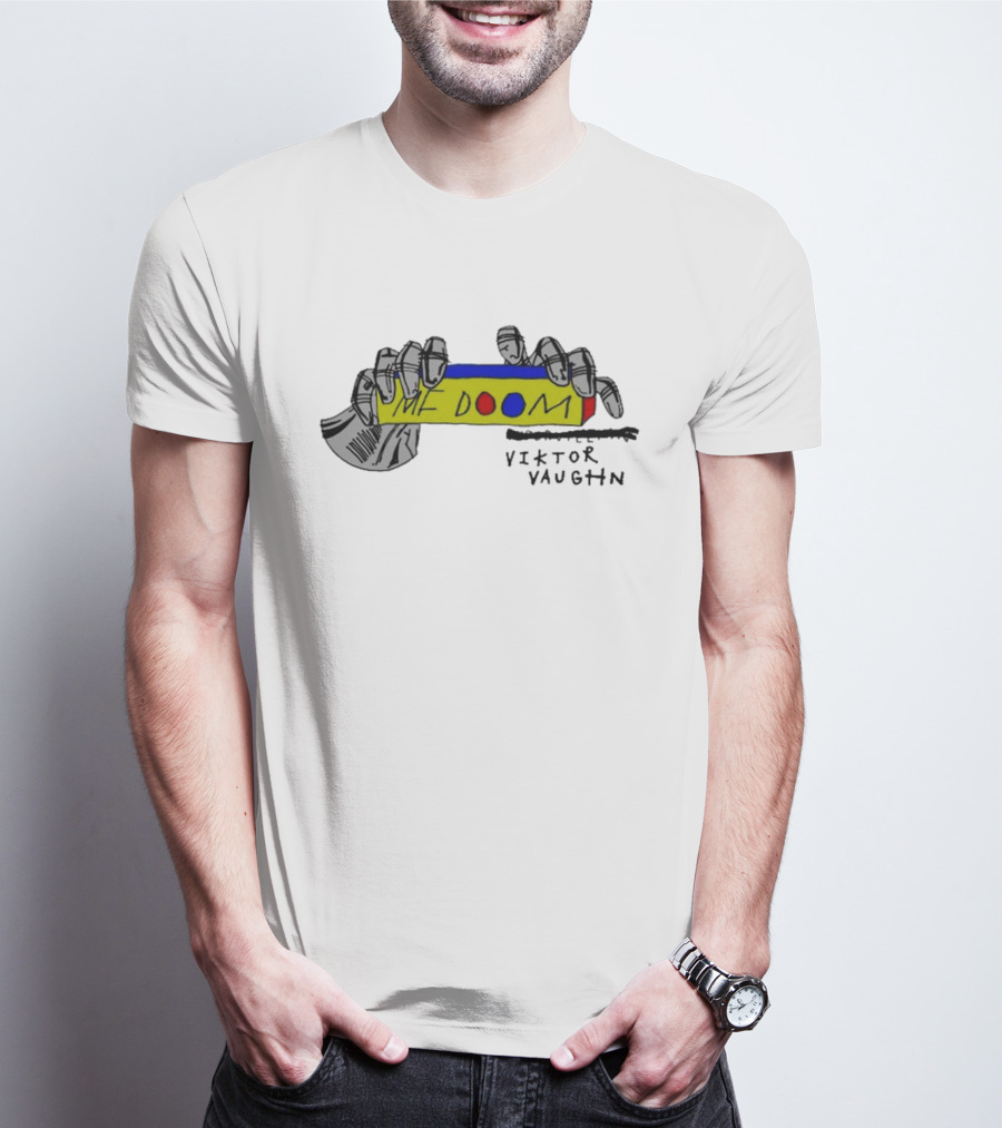 MF Doom Viktor Vaughn Colorful Hand-Drawn T-Shirt