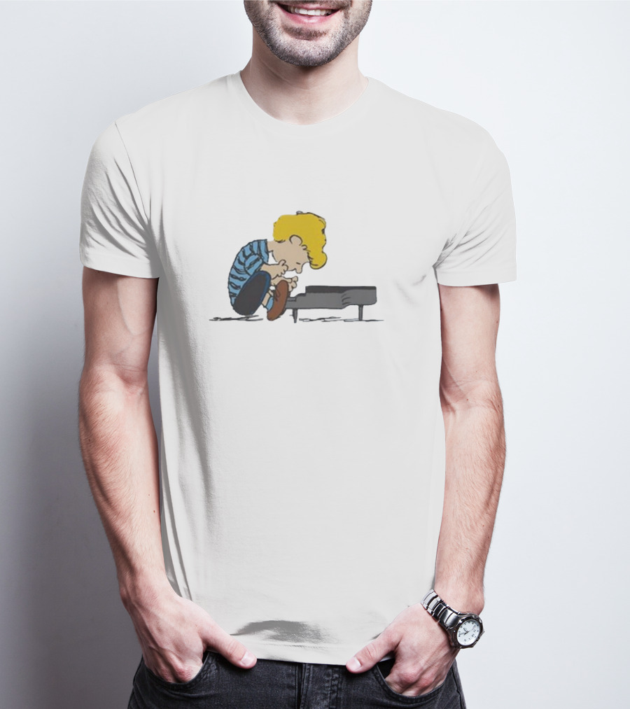 Peanuts Schroeder Piano Player Iconic Comic Strip Character T-Shirt