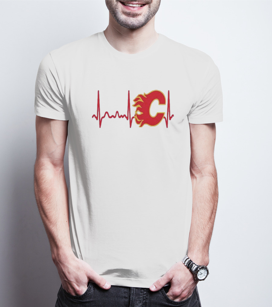 Calgary Flames Heartbeat T-Shirt