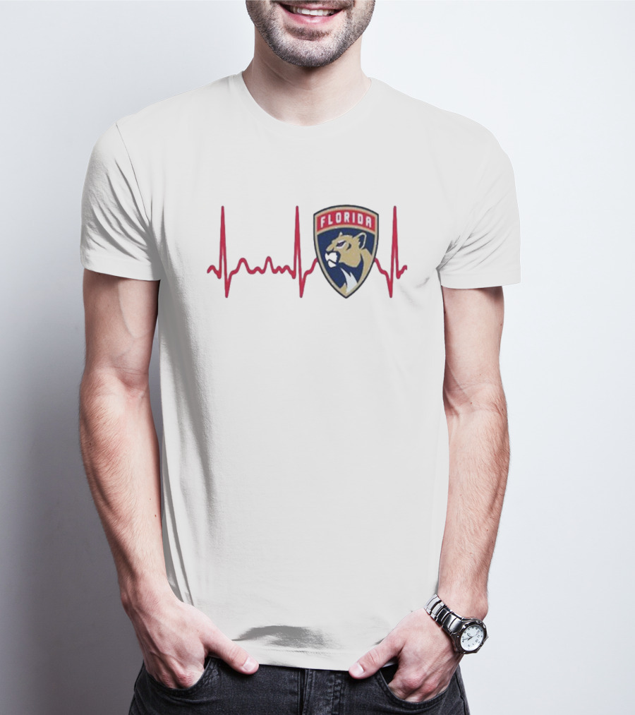 Florida Panthers Heartbeat Hockey T-Shirt