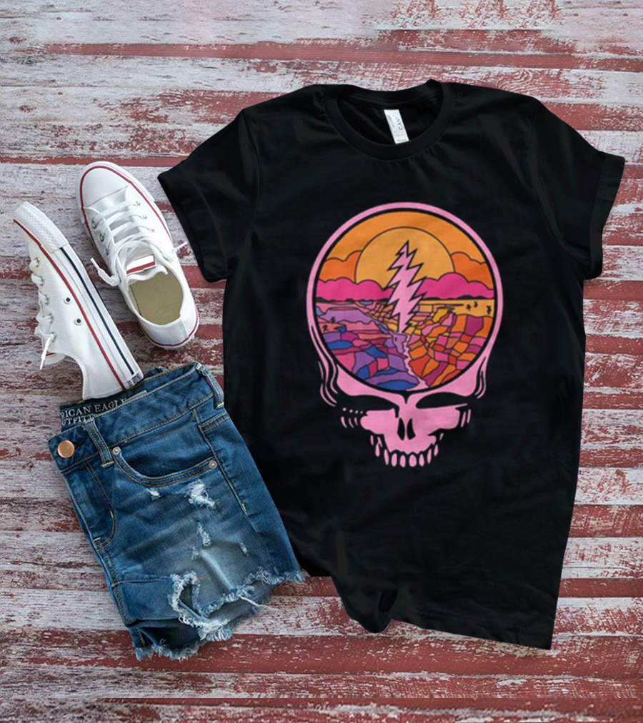 Grateful Dead The Canyon Steal Your Face Lightning Bolt Desert Sunset T-Shirt