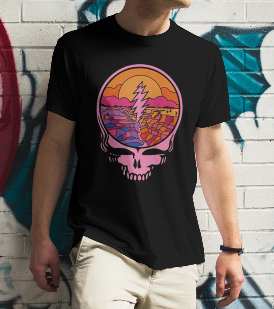 Grateful Dead The Canyon Steal Your Face Lightning Bolt Desert Sunset T-Shirt