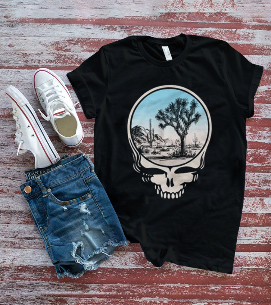 Grateful Dead Skull Desert Scene With Cacti And Joshua Tree T-Shirt