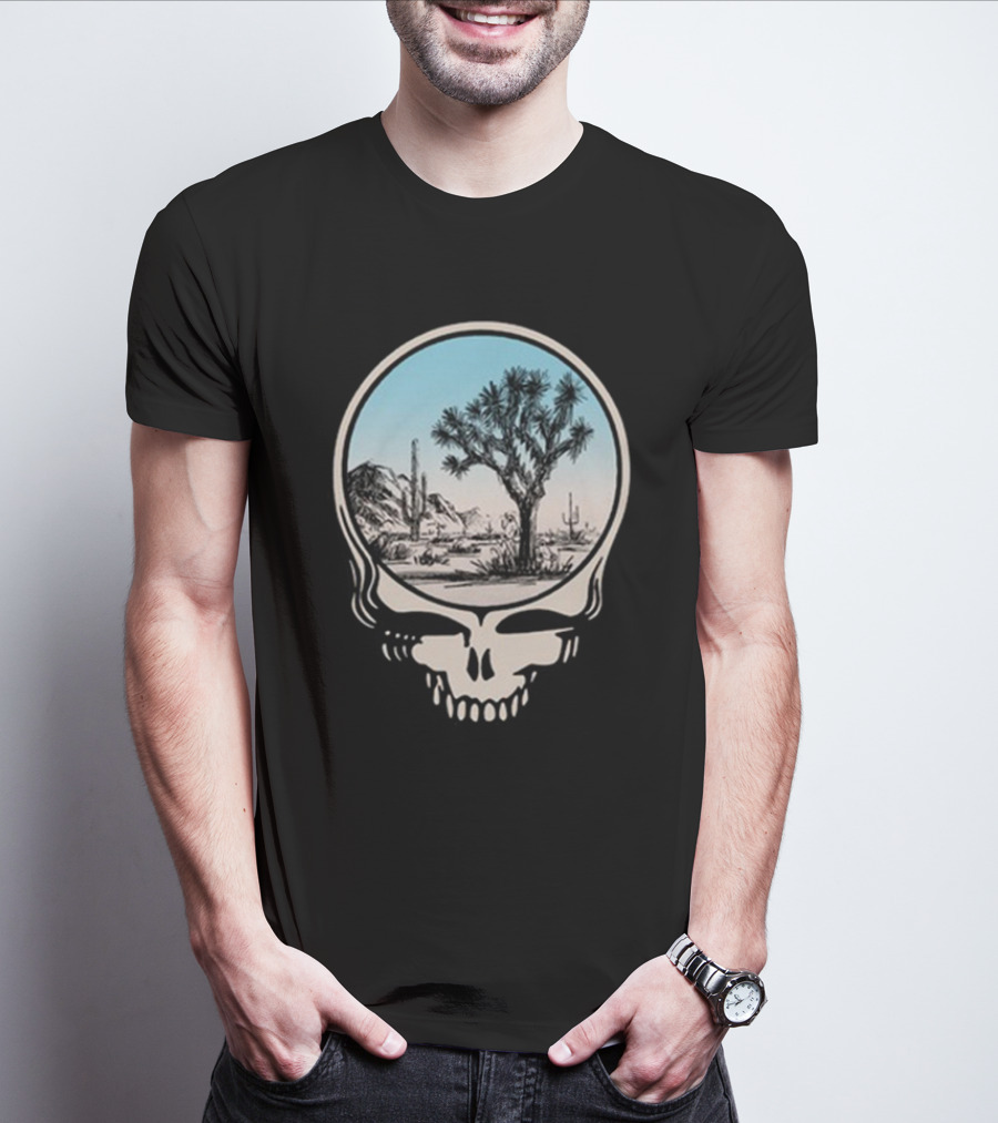 Grateful Dead Skull Desert Scene With Cacti And Joshua Tree T-Shirt