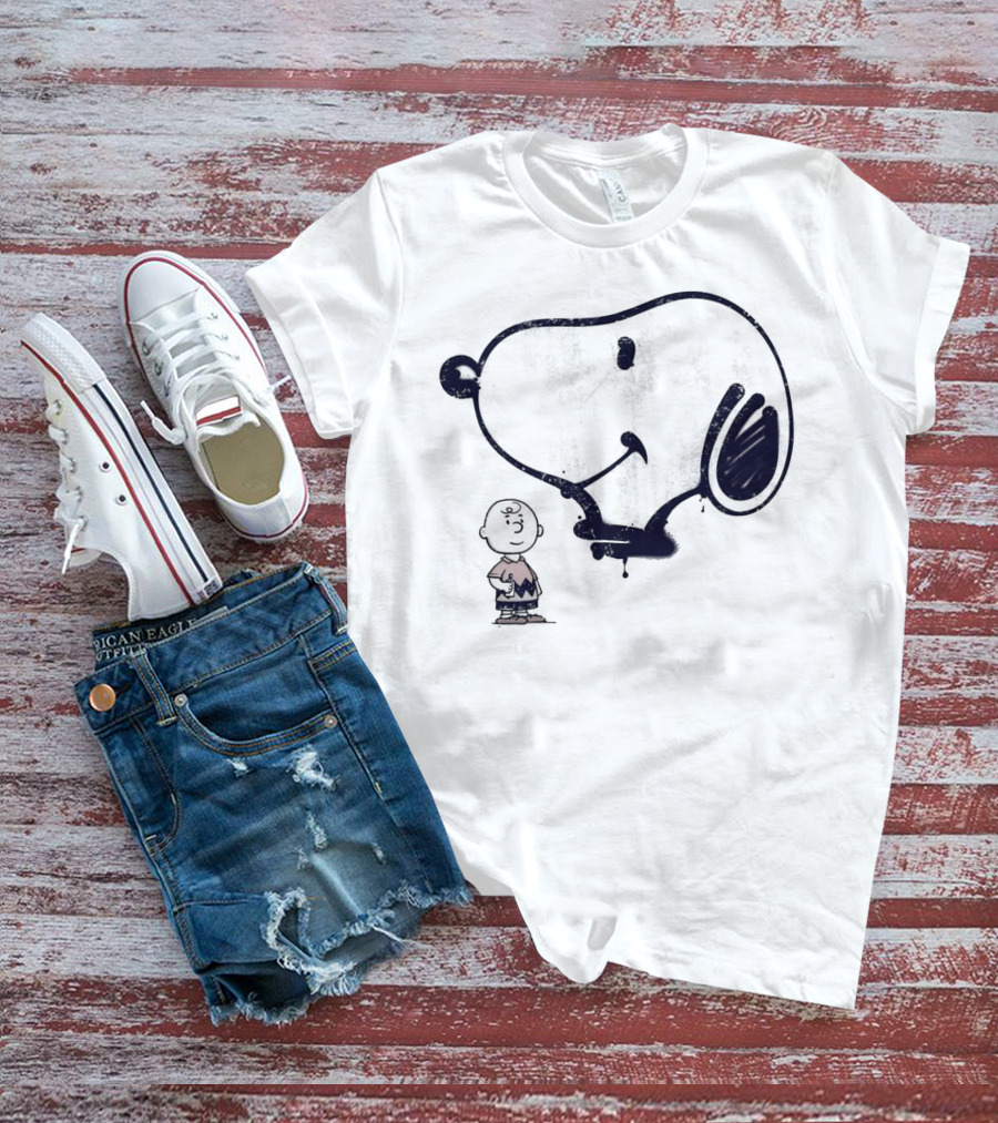 Snoopy And Charlie Brown Graffiti Iconic Character T-Shirt