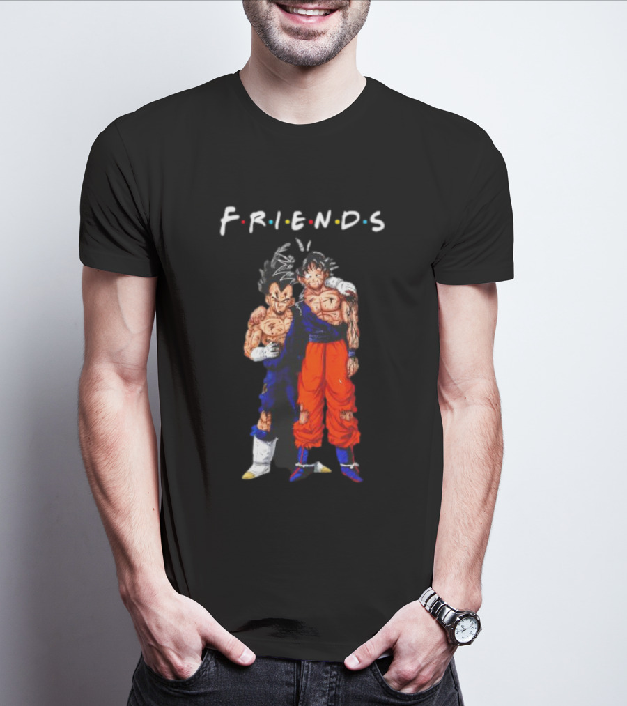 Goku And Vegeta FRIENDS TV Show Crossover T-Shirt