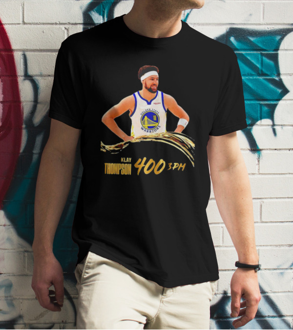 Klay Thompson 400 Three Pointers Golden State Warriors 3PM Gold Blooded T-Shirt