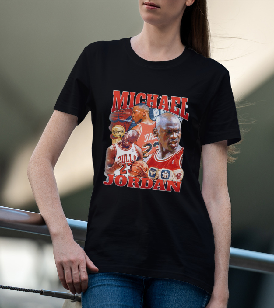 Michael Jordan Bulls 23 Vintage NBA Champion T-Shirt