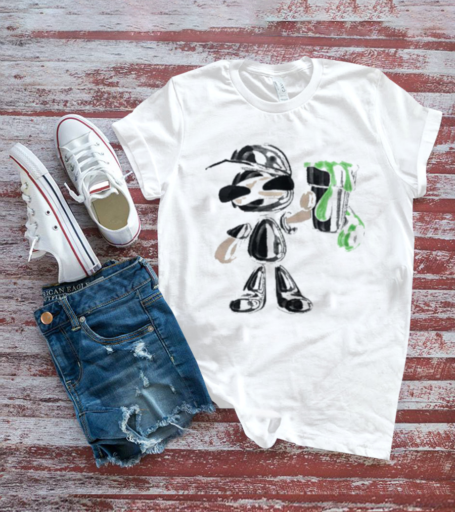 Twizzy Rich Luh Crankem Graffiti Character With Green Paint Can T-Shirt