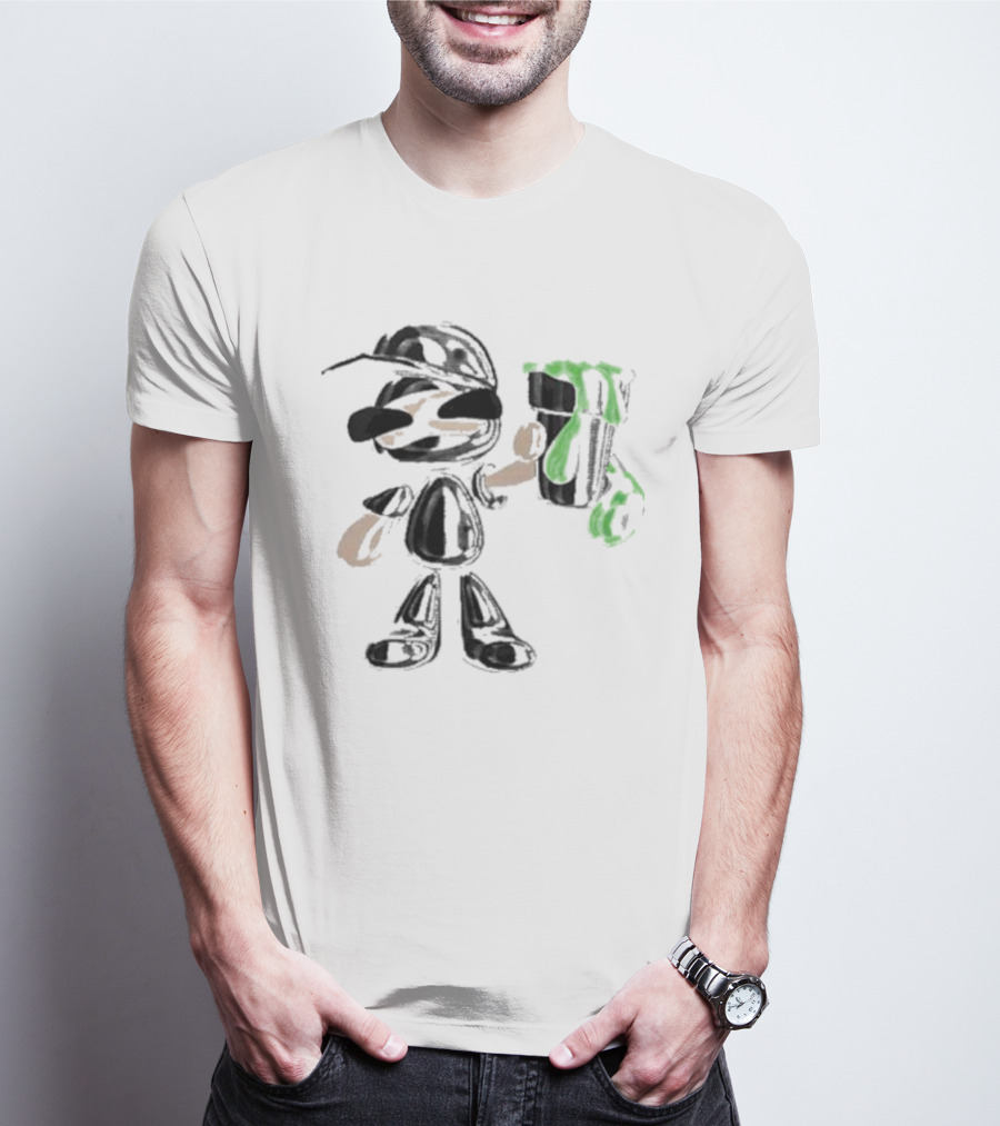 Twizzy Rich Luh Crankem Graffiti Character With Green Paint Can T-Shirt