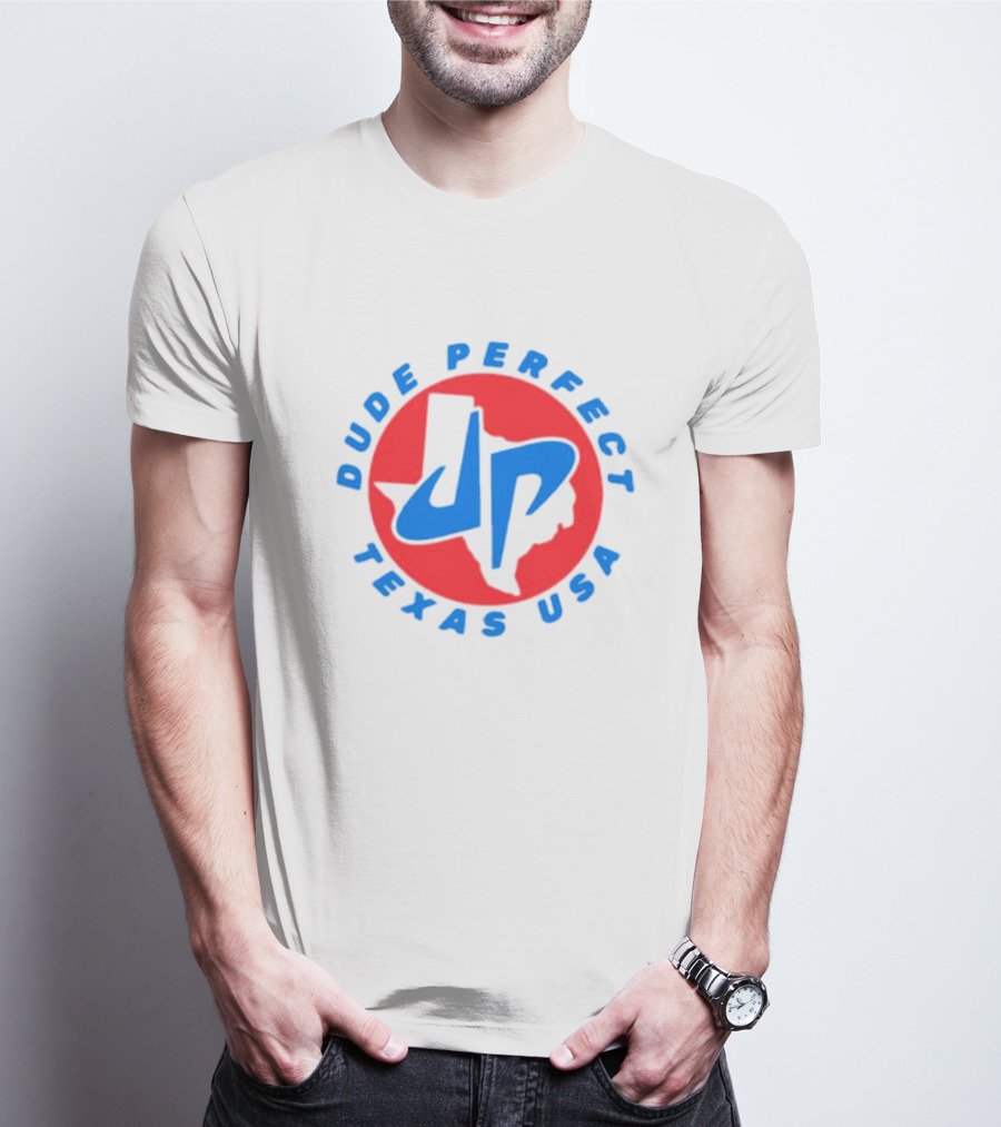 Dude Perfect JP Logo Texas USA Red Black Blue T-Shirt