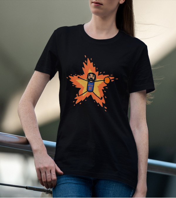 New York Knicks Jalen Brunson Supernova Burst With Basketball Star Explosion T-Shirt