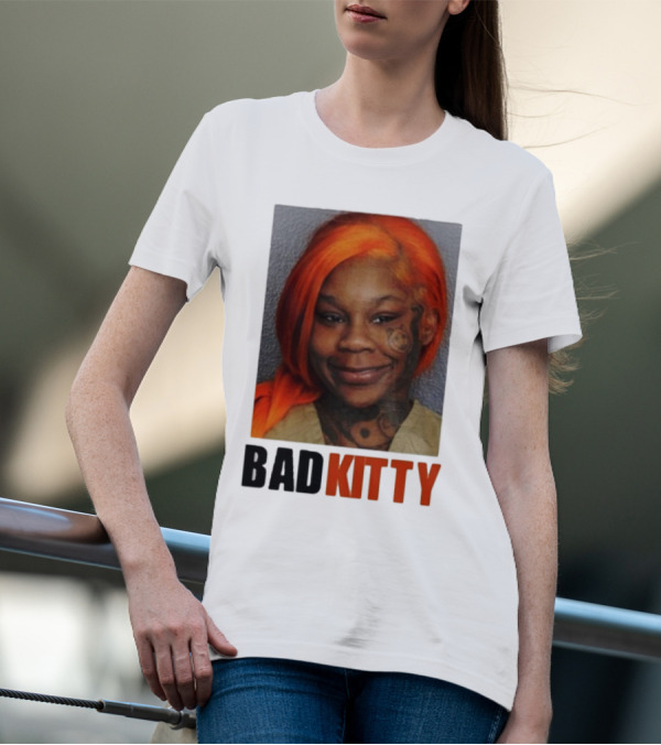 Sukihana Bad Kitty Orange Hair Mugshot T-Shirt