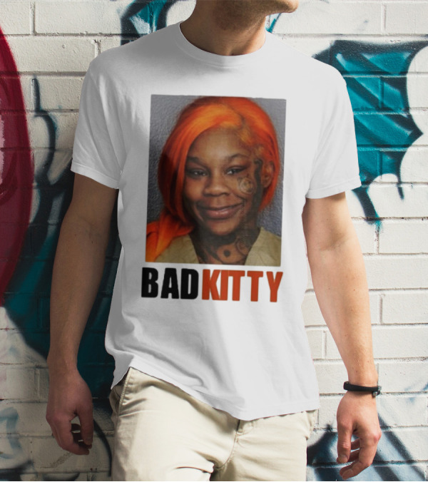 Sukihana Bad Kitty Orange Hair Mugshot T-Shirt