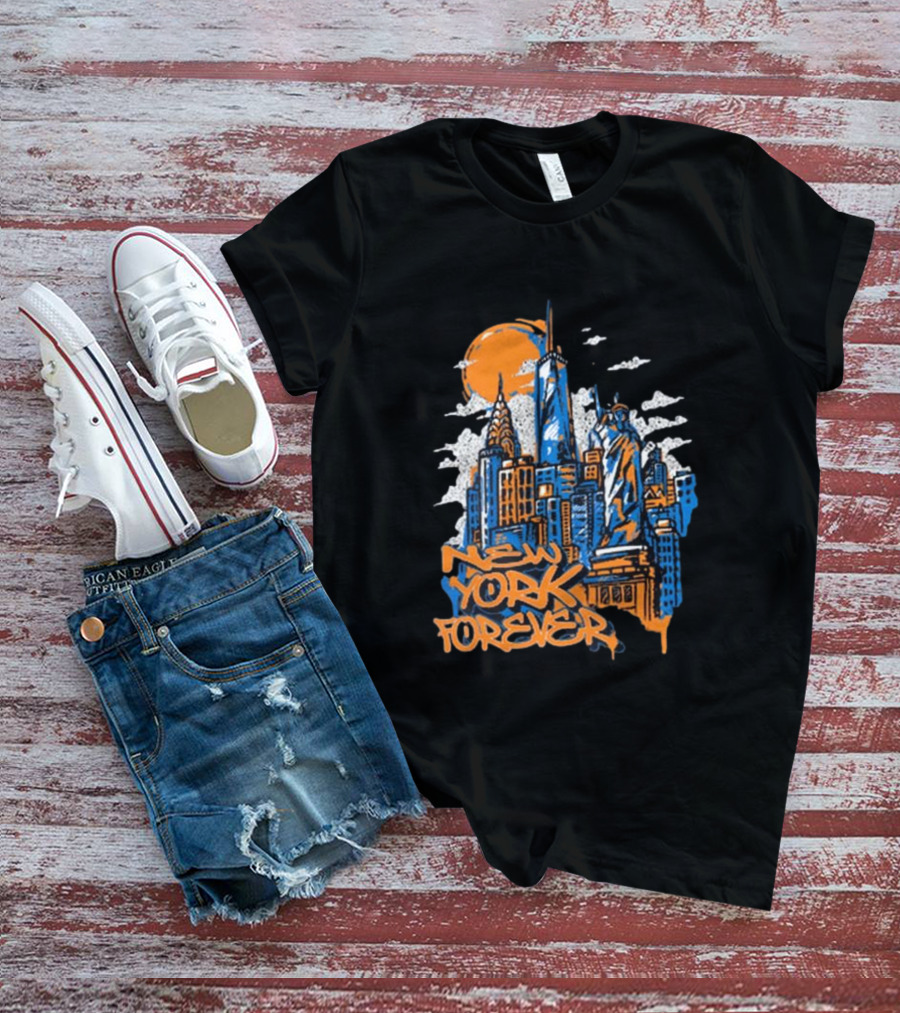 New York Knicks New York Forever Skyline T-Shirt