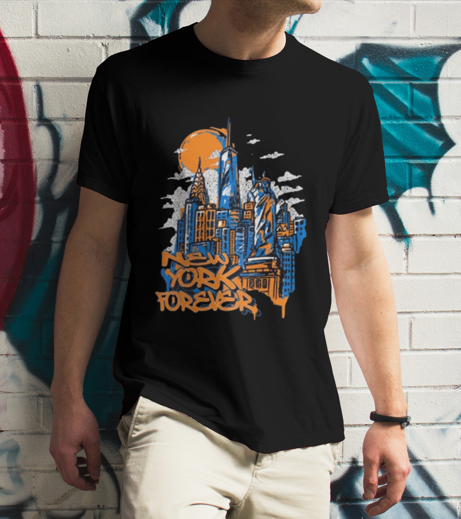 New York Knicks New York Forever Skyline T-Shirt