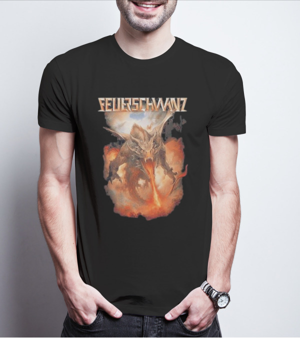 Feuerschwanz Drache Fire-Breathing Dragon Fantasy T-Shirt