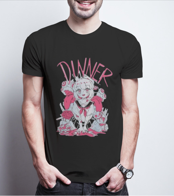 Pastel Anime Dinner With Melon Aesthetic T-Shirt