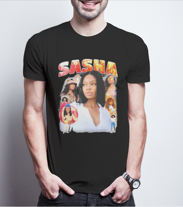 Sasha Iconic Collage Featuring Diverse Fashion Styles T-Shirt