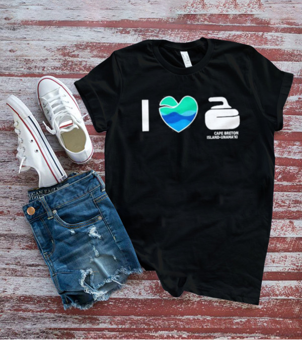I Heart Curling Cape Breton Island-Unama’ki T-Shirt