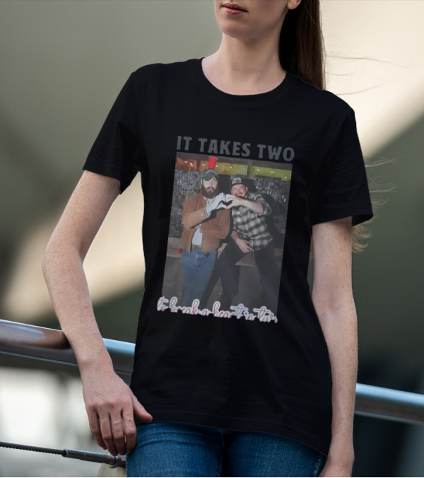 Post Malone Morgan Wallen It Takes Two To Break A Heart In Two Heart Gesture T-Shirt