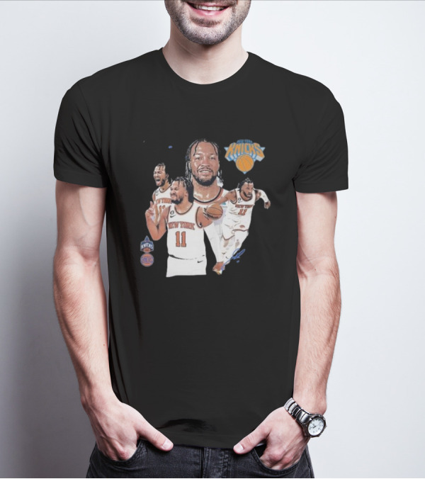 New York Knicks Jalen Brunson 11 Signature Basketball Action Moments T-Shirt