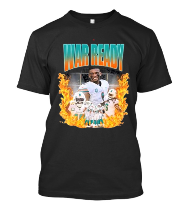 War Ready Jaylen Waddle Dolfan Players Flames T-Shirt