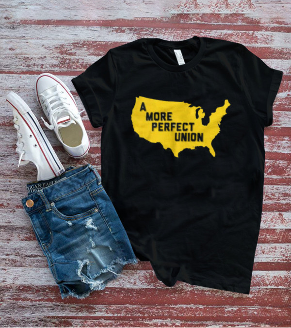 Michigan Wolverines A More Perfect Union Map T-Shirt