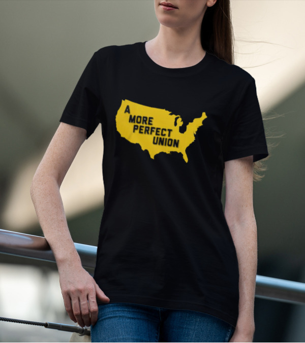 Michigan Wolverines A More Perfect Union Map T-Shirt