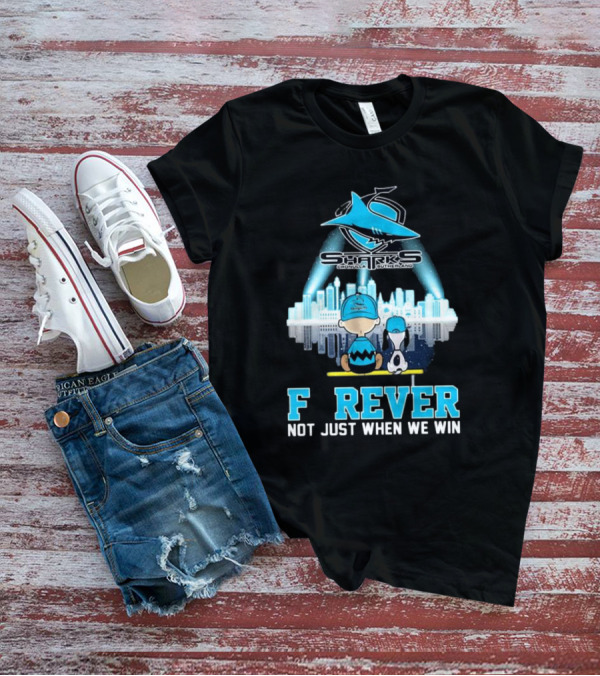 Peanut Snoopy Charlie Brown Cronulla Sutherland Sharks Forever Not Just When We Win T-Shirt