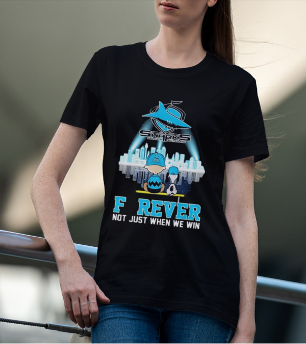 Peanut Snoopy Charlie Brown Cronulla Sutherland Sharks Forever Not Just When We Win T-Shirt
