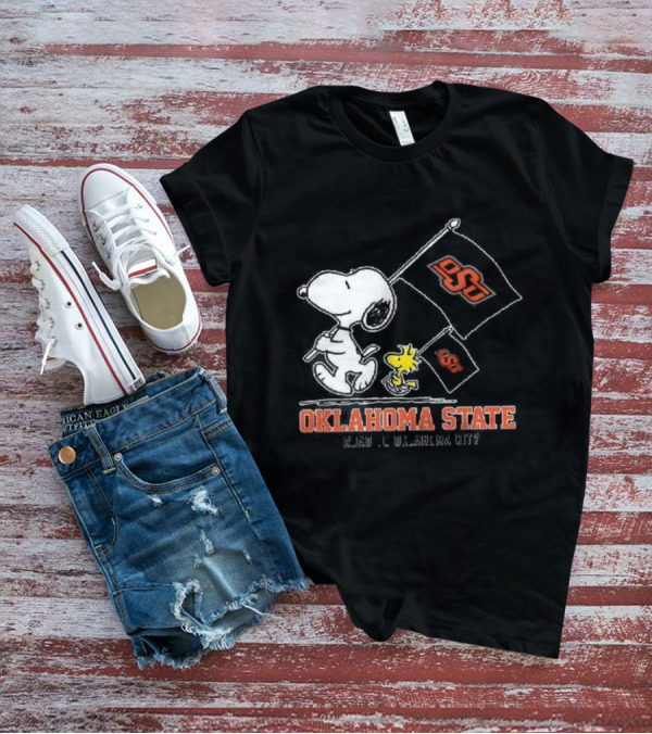 Snoopy Woodstock Oklahoma State OSU Road To Oklahoma City T-Shirt