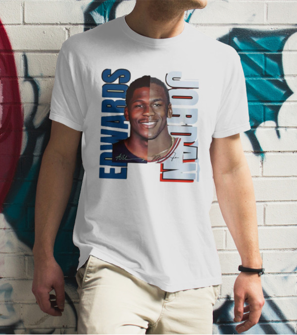 Edwards Jordan Basketball Signatures Split Face T-Shirt