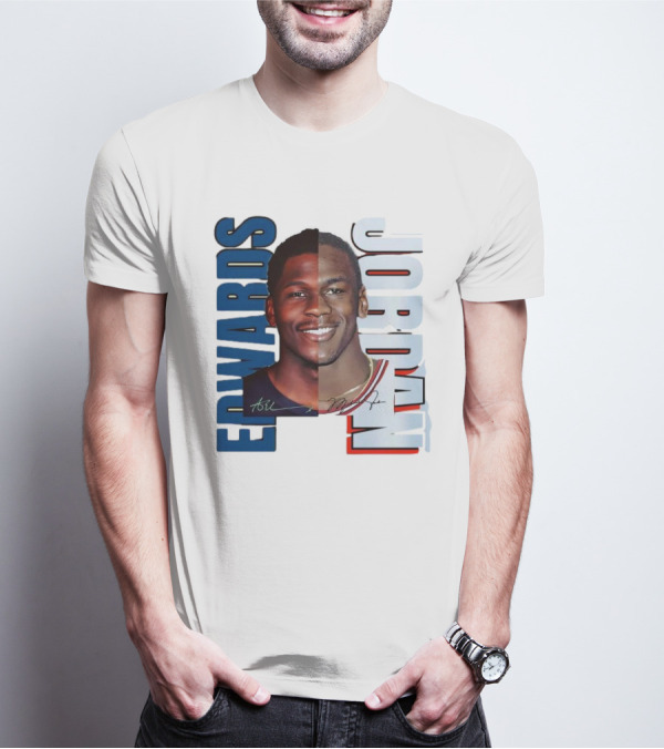 Edwards Jordan Basketball Signatures Split Face T-Shirt