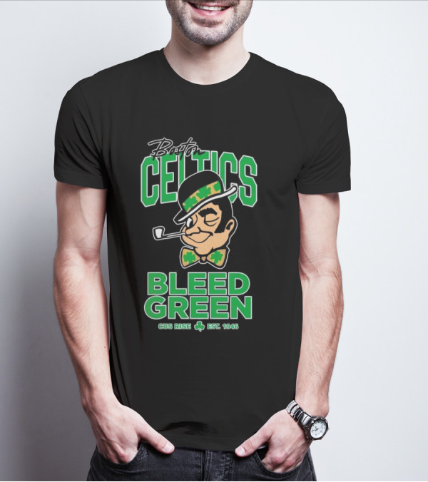Boston Celtics Gus Rise Bleed Green Basketball Est 1946 T-Shirt