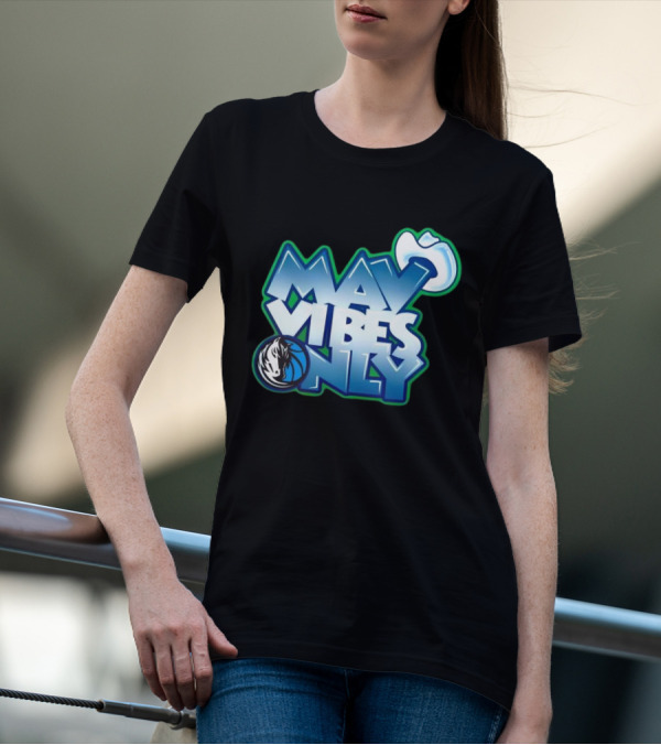 Mav Vibes Only Dallas Mavericks Basketball Logo Cowboy Hat T-Shirt