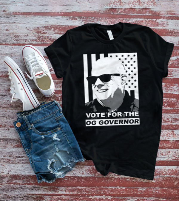 Vote For The OG Governor Larry Hogan With American Flag Background T-Shirt