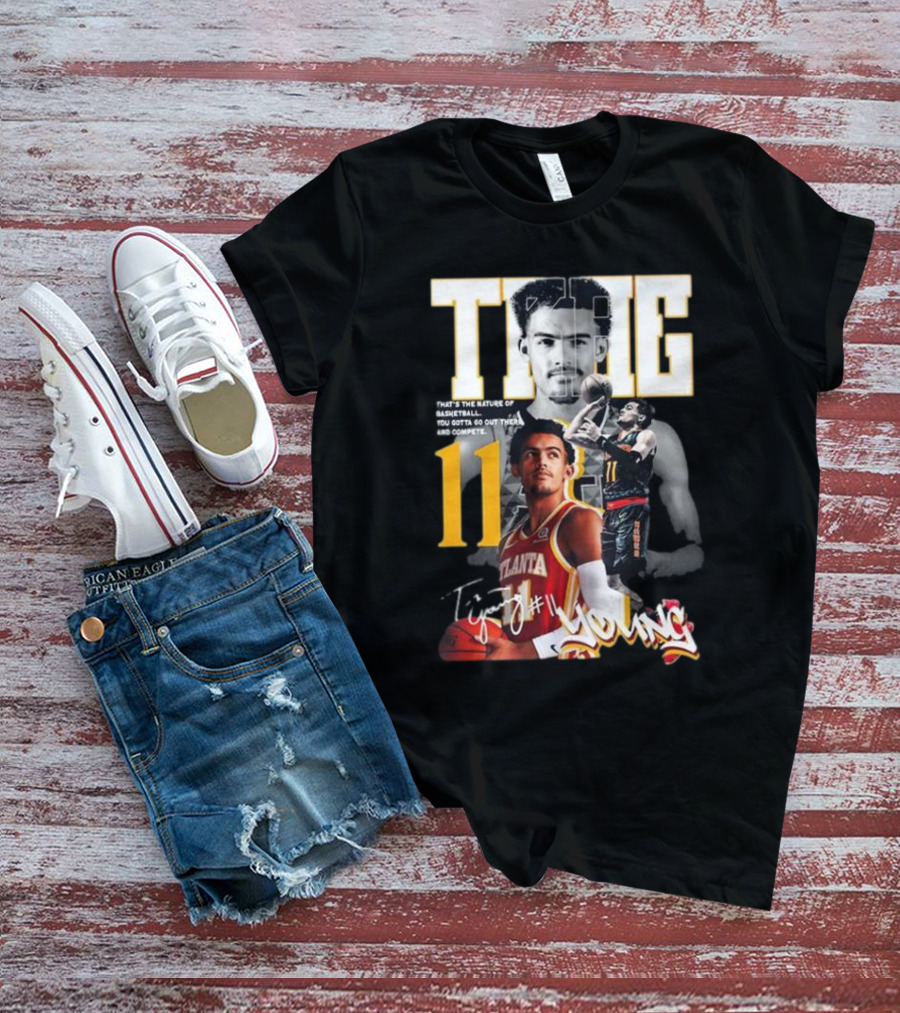 Trae Young Atlanta Hawks Basketball Star True Signature T-Shirt