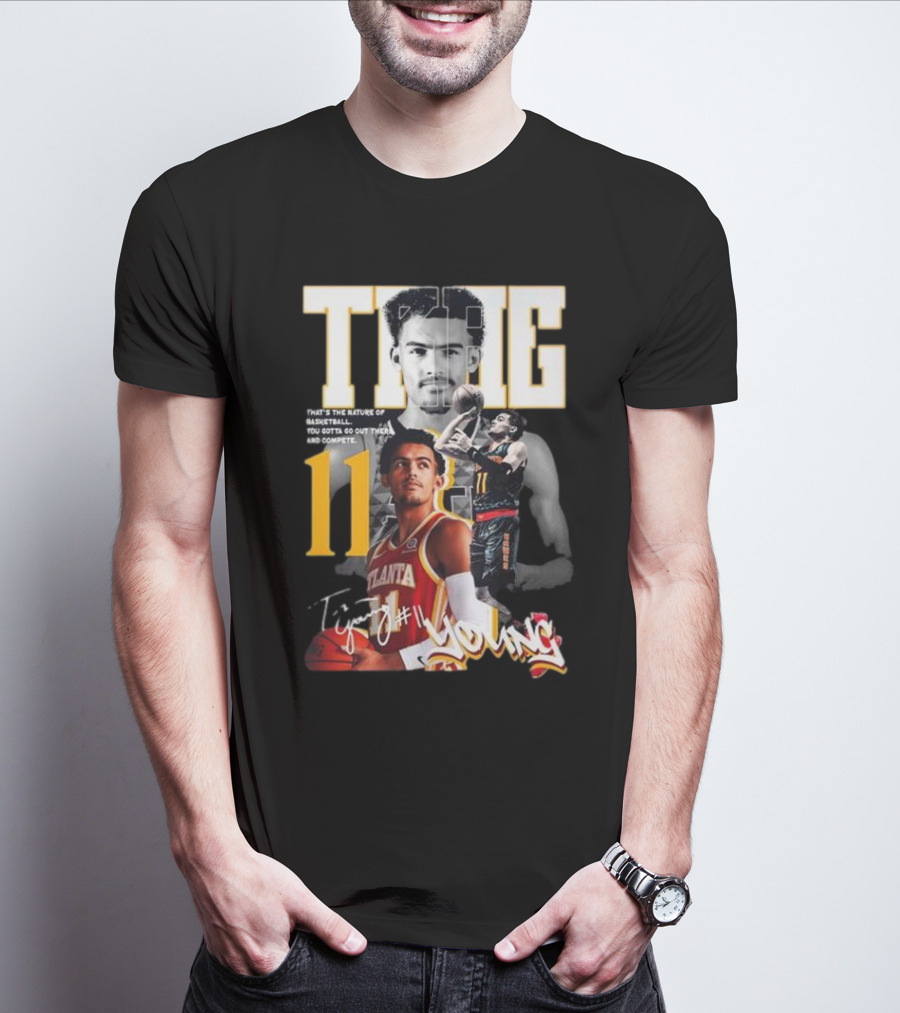 Trae Young Atlanta Hawks Basketball Star True Signature T-Shirt