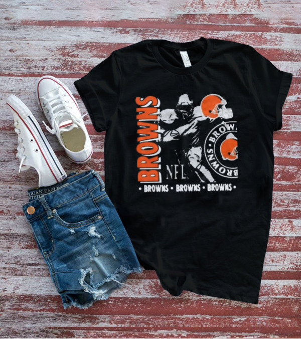 Cleveland Browns NFL Helmet And Player Browns Browns Browns T-Shirt
