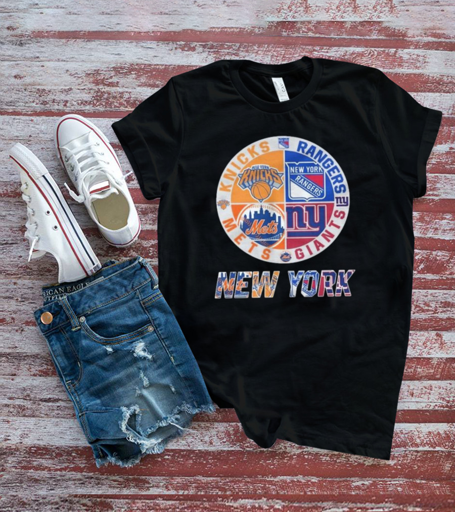 Knicks Rangers Mets Giants New York Proud Fan T-Shirt