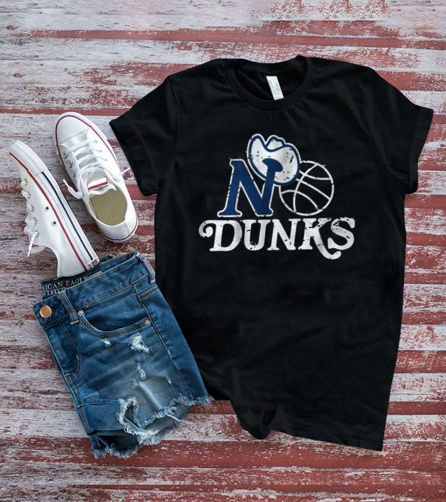 No Dunks Dallas Stars Basketball Cowboy Hat T-Shirt