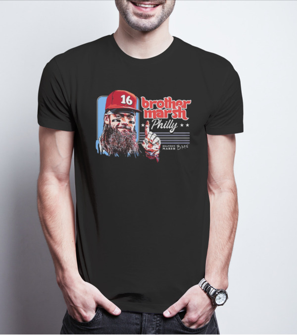 Brother Marsh Philly Brandon Marsh 16 Signature BM T-Shirt