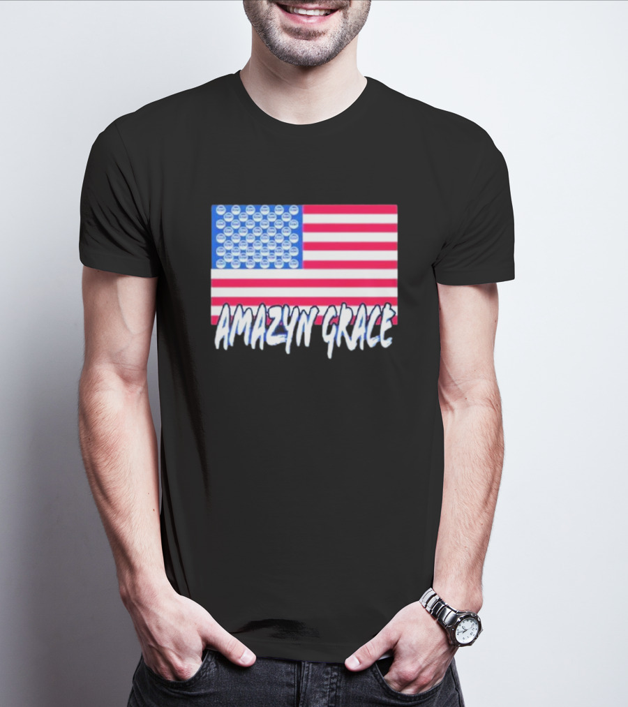 America Flag Amazyn Grace Pepsi Cap Stars T-Shirt