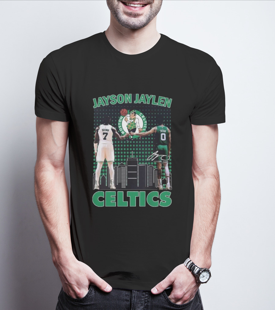 Jayson Jaylen Boston Celtics Jaylen Brown Jayson Tatum Signatures T-Shirt