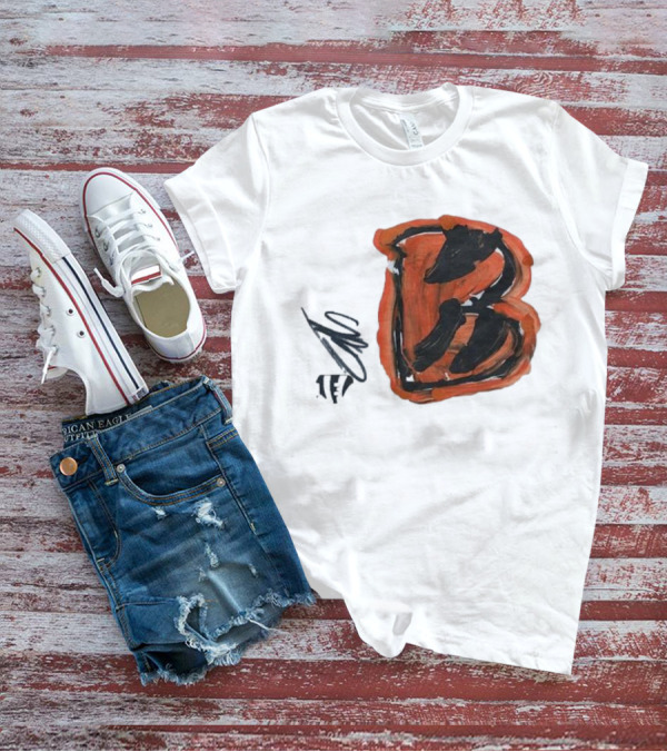 Jermaine Burton Cincinnati Bengals Paint Tri-Blend B T-Shirt